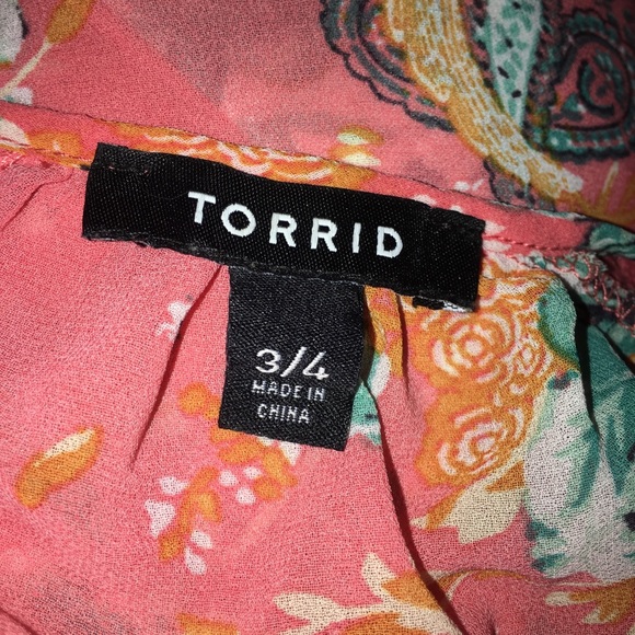 Torrid Floral Lace Inset Kimono - Picture 4 of 4